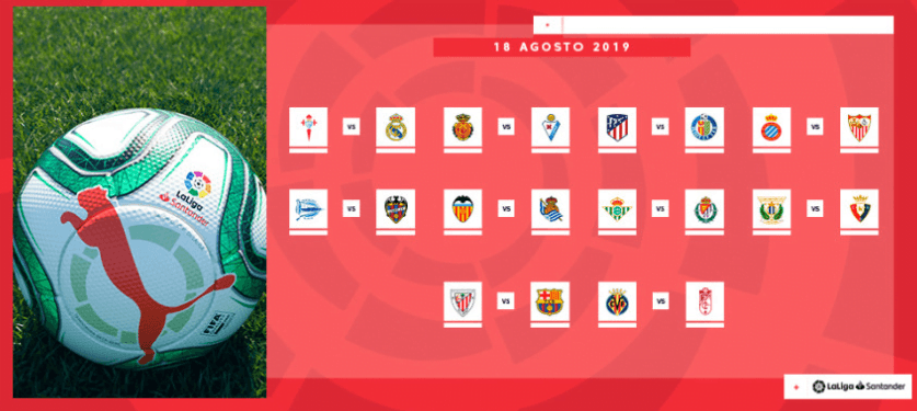 El inicio de La Liga es el 18 de agosto 2019