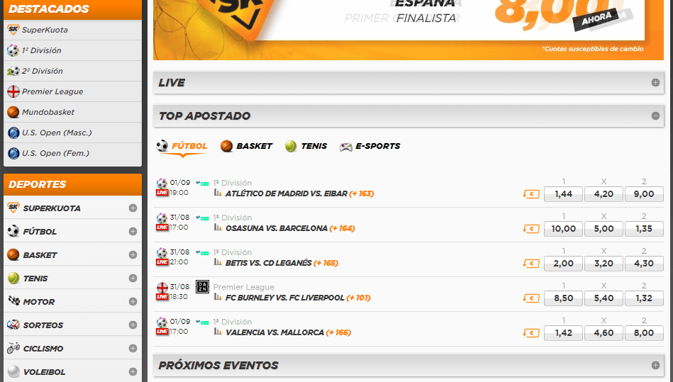 Apuestas deportivas Kirolbet